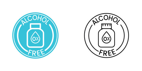 alcohol free label vector design good for packaging product