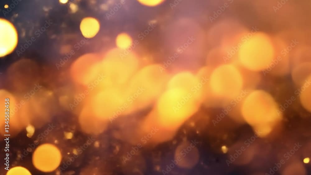 Aufkleber dreamy bokeh lights festive abstract background of soft golden hues creating warm and enchanting atm
