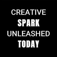 Vector text illustrations for Creative Spark Unleashed Today.