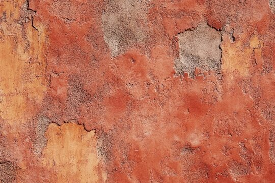Weathered red stucco wall texture. - Powered by Adobe