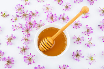 Springtime Milk Vetch Flowers and Milk Vetch Honey