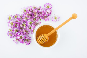 Springtime Milk Vetch Flowers and Milk Vetch Honey