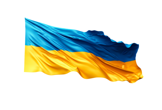 Ukraine flag isolated on transparent background