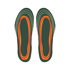 cozy electric heated insoles cartoon vector illustration