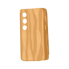 cherry phone case wooden cartoon vector illustration