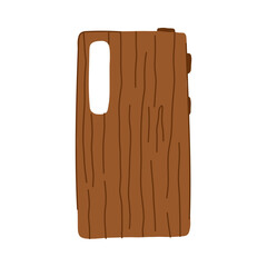 rosewood phone case wooden cartoon vector illustration