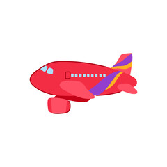 flying plane toy cartoon vector illustration