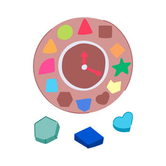focus puzzles toy cartoon vector illustration