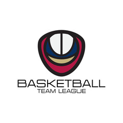 Basketball logo team league template and badge symbol