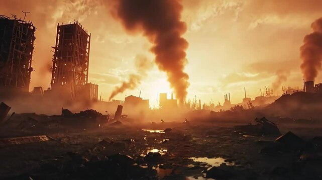 Apocalyptic End of the World. 4k video