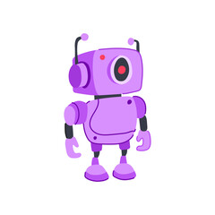 interactive robot toy cartoon vector illustration