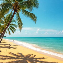 Fototapeta premium palm tree on the beach