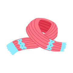 fashion scarf kid cartoon vector illustration
