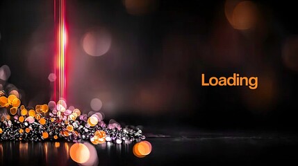 Abstract digital loading animation