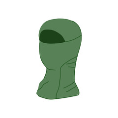 uv ski mask cartoon vector illustration