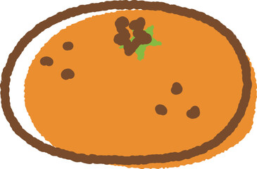 みかんのゆるいベクターイラスト素材