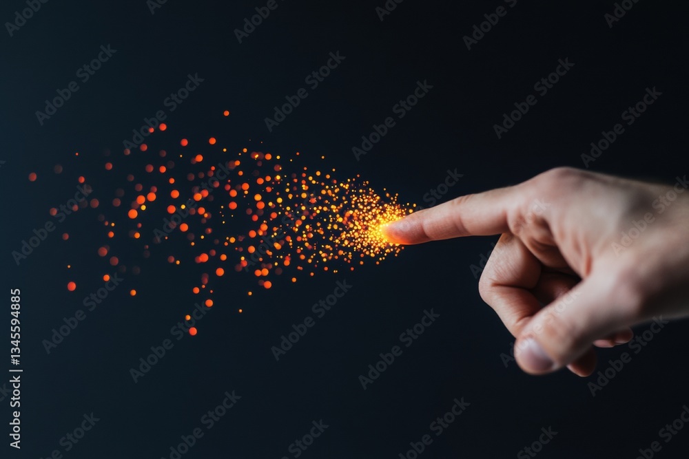 Aufkleber Digital Transformation Catalyst Interactive AI Visualization of Human Connection Sparking Innovative Network Dynamics with Luminescent Tech Interaction