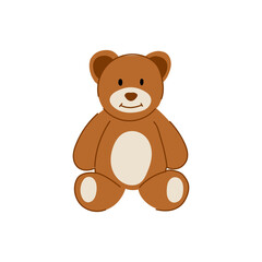 fun stuffed animal toy cartoon vector illustration