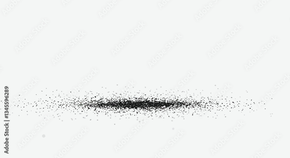 Poster abstract black scatter design with minimalist style in two frames vector illustration