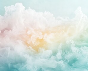Pastel-colored abstract ink swirls.