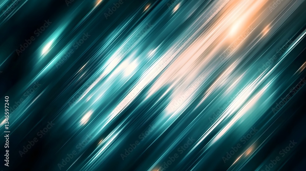 Poster an abstract image displaying diagonal lines with varying colors and light