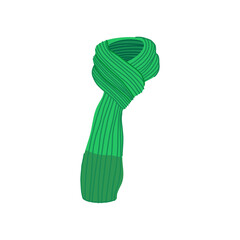 cashmere winter scarf man cartoon vector illustration