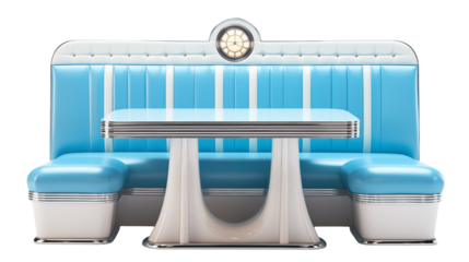 Retro Diner Booth and Table Stock Photo for Restaurant Design