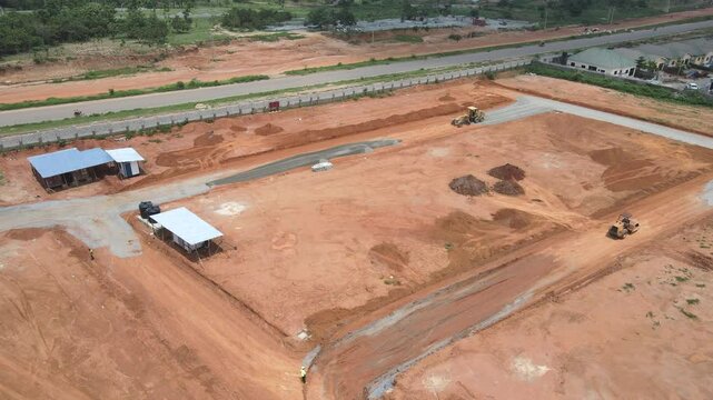 An aerial view of estate land in Apo near lokogoma area of abuja, Nigeria