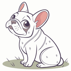 French Bulldog Vector Illustration