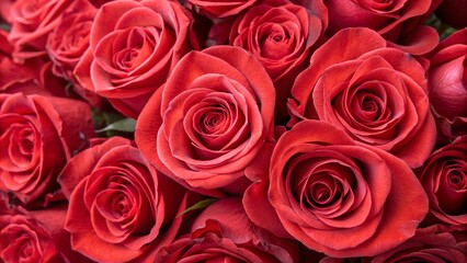 Naklejka premium red roses white background