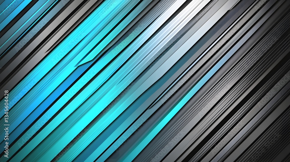 Poster diagonal blue and gray stripes create an abstract and modern image