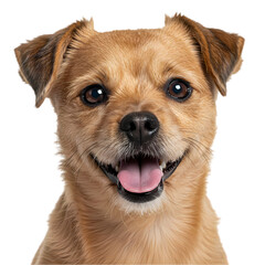 Cute Small Brown Dog on Transparent  background