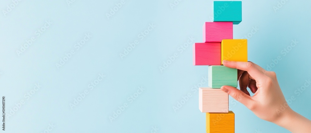 Poster Minimalist Strategic Growth Dynamic Color-Block Risk Management and Innovation Visualization for Agile Business Performance Optimization