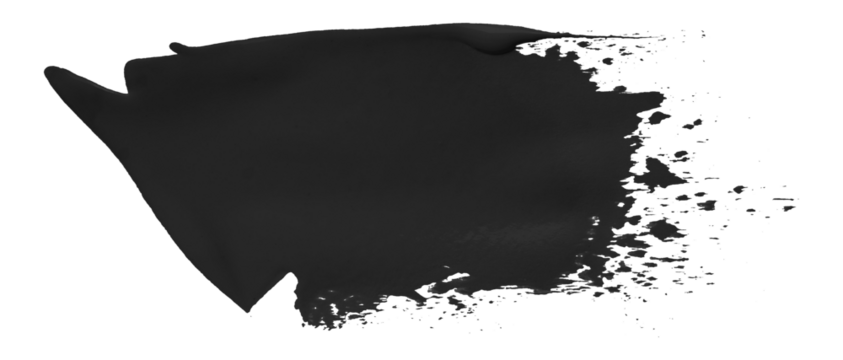 black brush isolated on transparent background