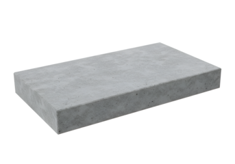 Concrete Slab Icon - Single Rectangular Slab with Slight Texture