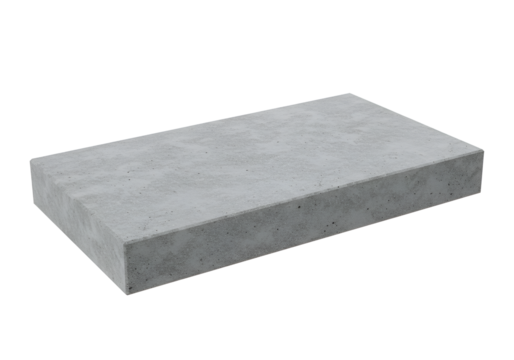 Concrete Slab Icon - Single Rectangular Slab with Slight Texture