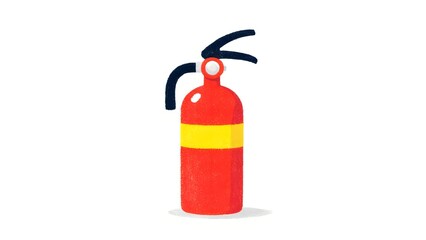 Obraz premium Red fire extinguisher safety guarantee