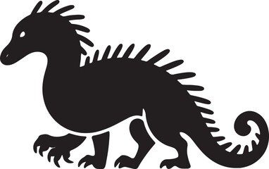 Chupacabra silhouette vector design on white background