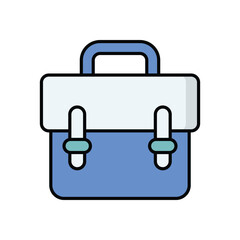 Briefcase  icon isolated on a white background. Vector illustration.