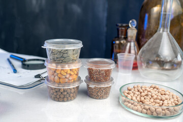 Analysis of cereal and legume seeds in the laboratory. Tests for GMO content, nitrates and seed...