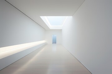 Obraz premium White minimalist gallery hallway