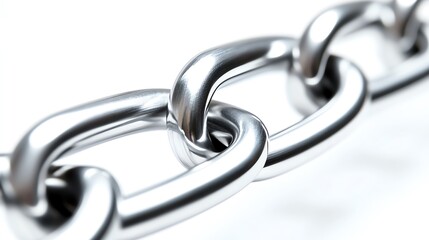 Obraz premium Close-up view of a metallic chain link.