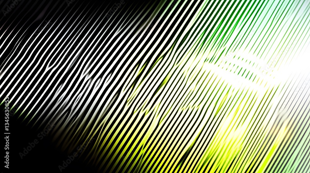 Poster abstract image composed of parallel black and white lines