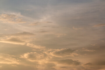 colorful dramatic sky with cloud at sunset