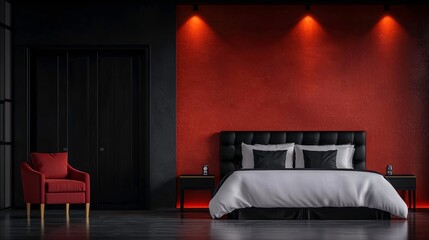 Modern bedroom interior (1)