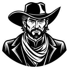 Cowboy Illustrator Vector Design: Western-Themed Graphics & Wild West Art