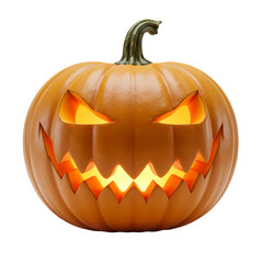 Scary Halloween Pumpkin on Transparent  background