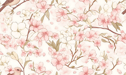 Creative 2D Doodle seamless pattern Floral or flower Illustrations