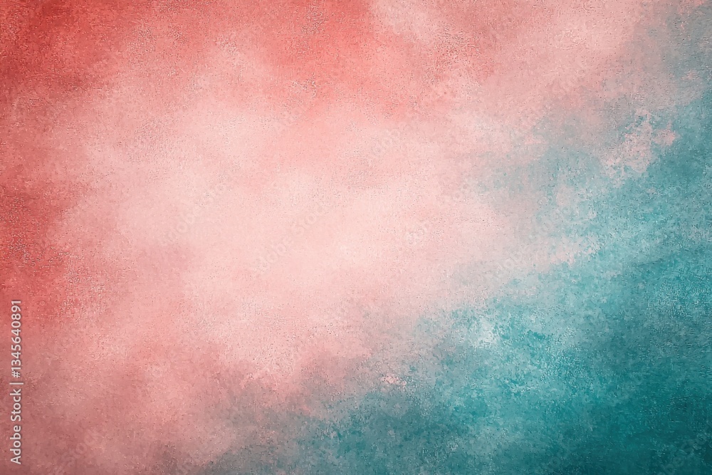 Wall mural soft abstract background in coral and teal hues for artistic use