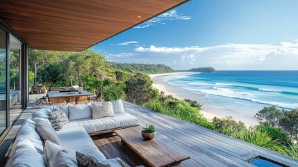Australian coastal home featuring sustainable design and beach access.
